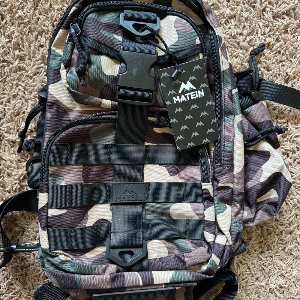 Matein camo fishing/hiking outdoor adventure backpack